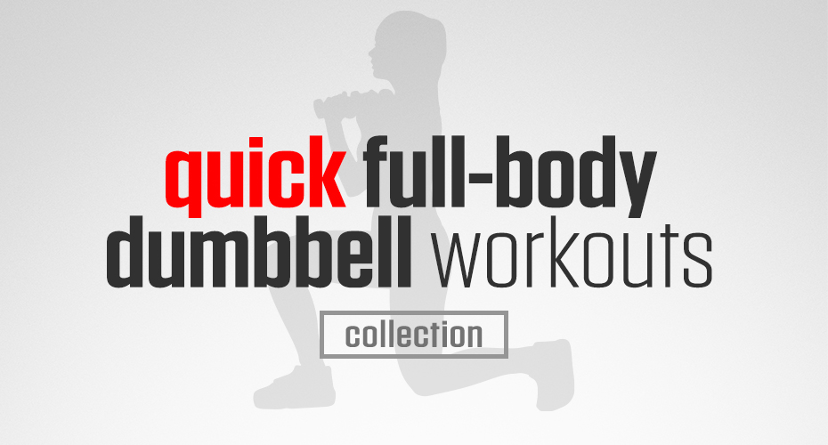 Quick Full-Body Dumbbell Workouts is a Darebee home fitness Collection of workouts that will save you time while still helping you remain strong and healthy.