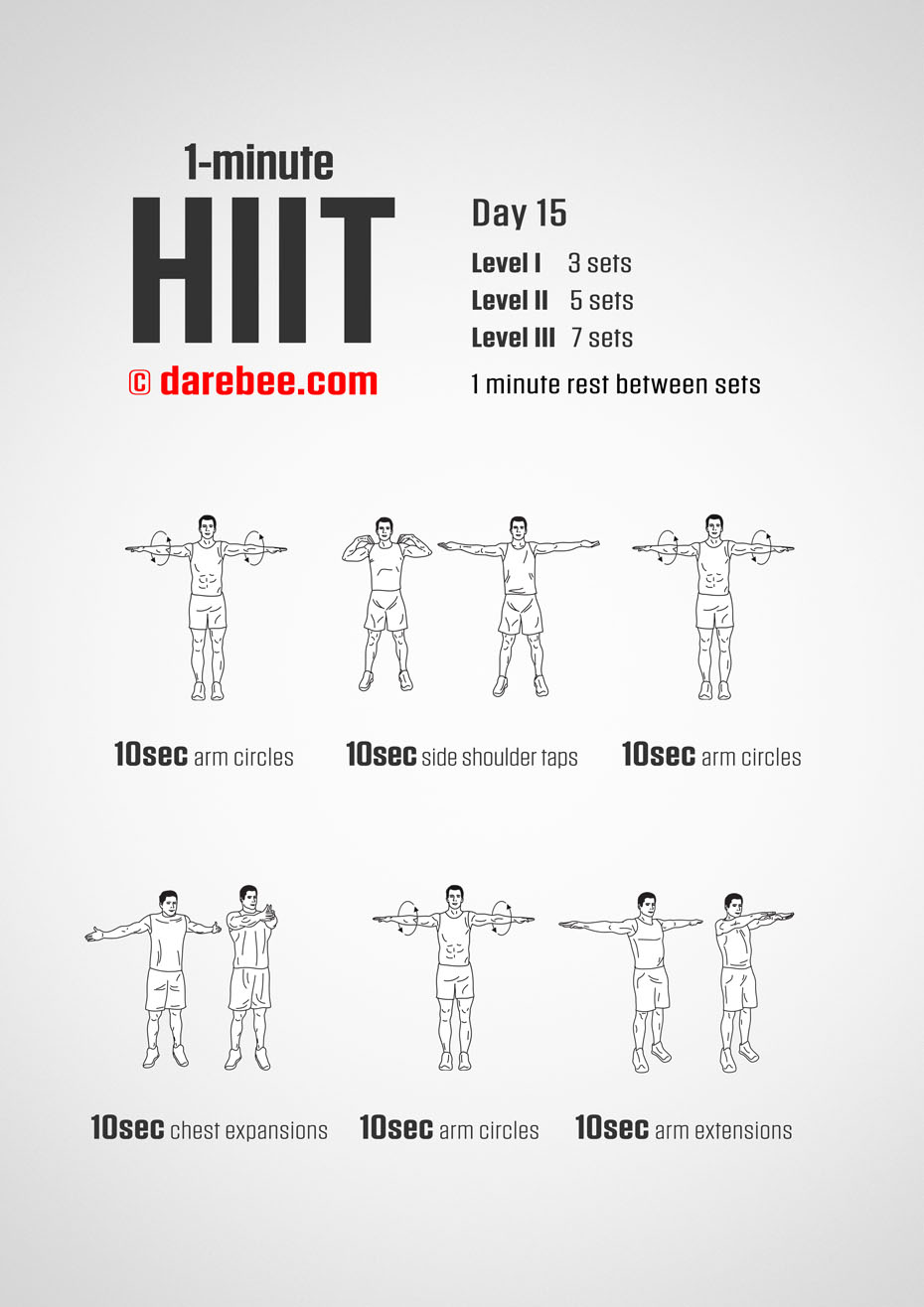 1-Mniute HIIT - 30-Day Program by DAREBEE