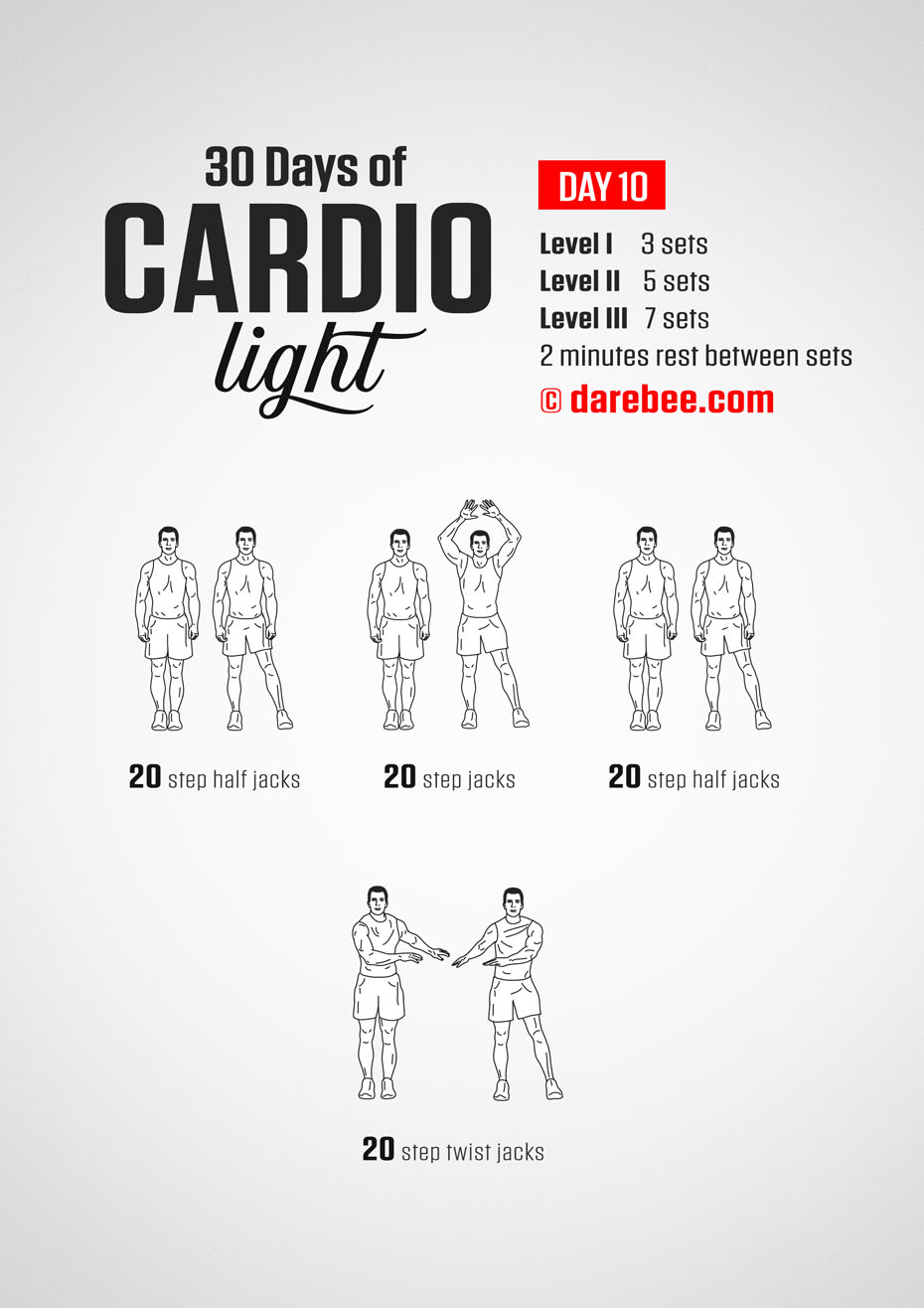 30 Day Cardio Light Bodyweight Program