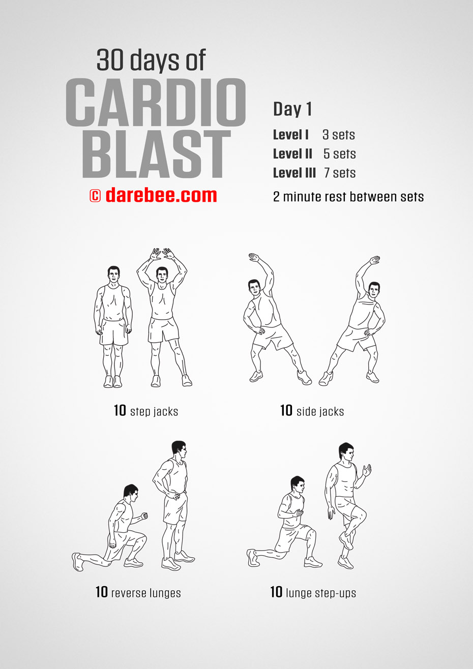 30 Days of Cardio Blast by DAREBEE