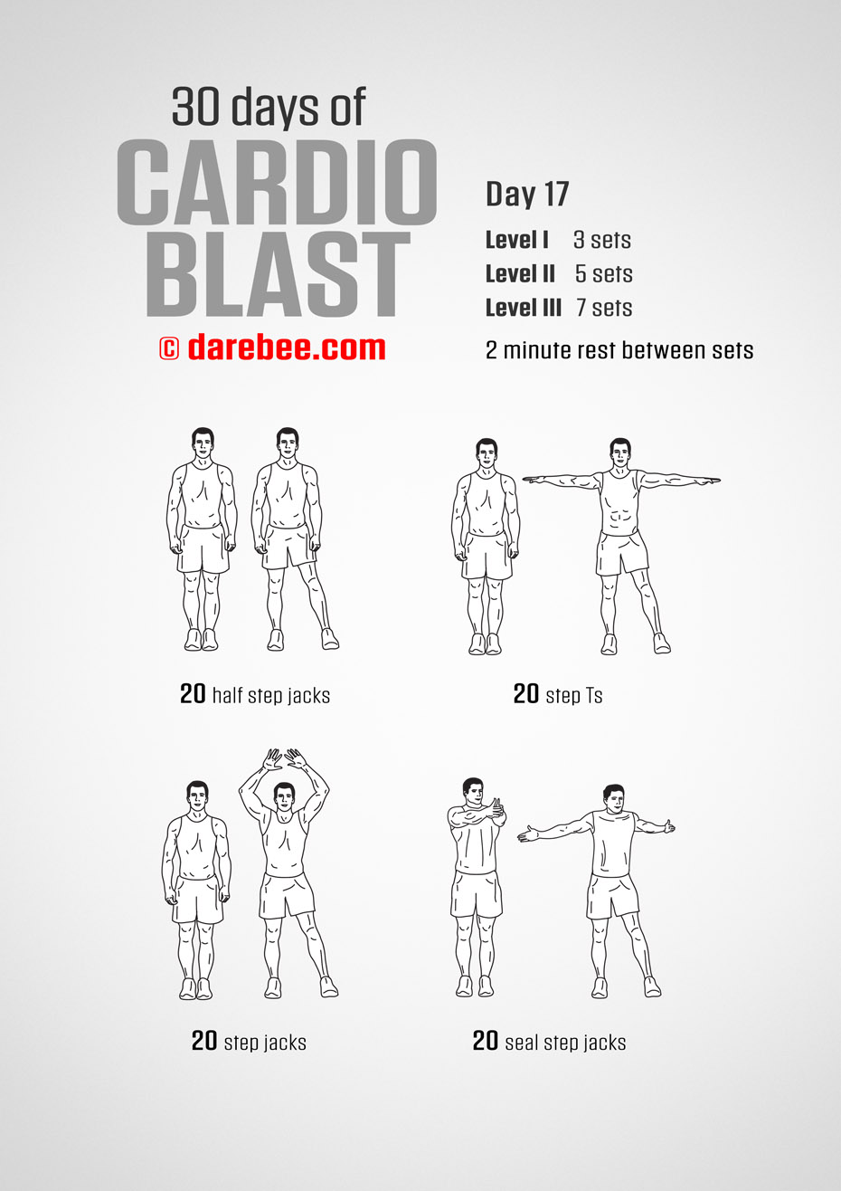 30 Days of Cardio Blast by DAREBEE