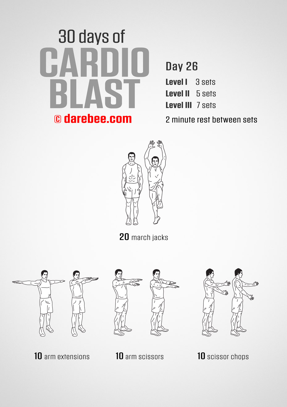 30 Days of Cardio Blast by DAREBEE