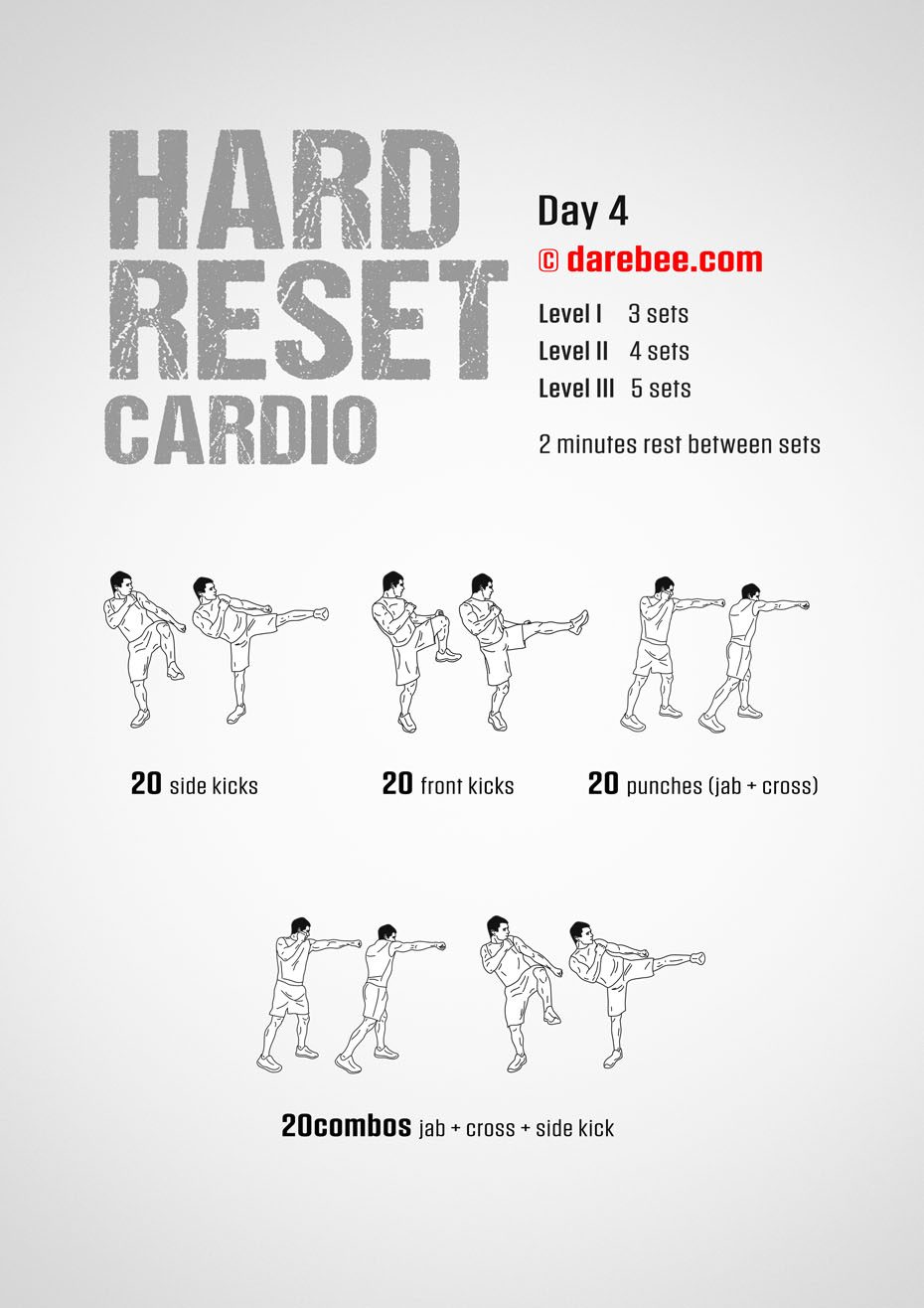 The Hard Reset Cardio - Fitness Program by DAREBEE