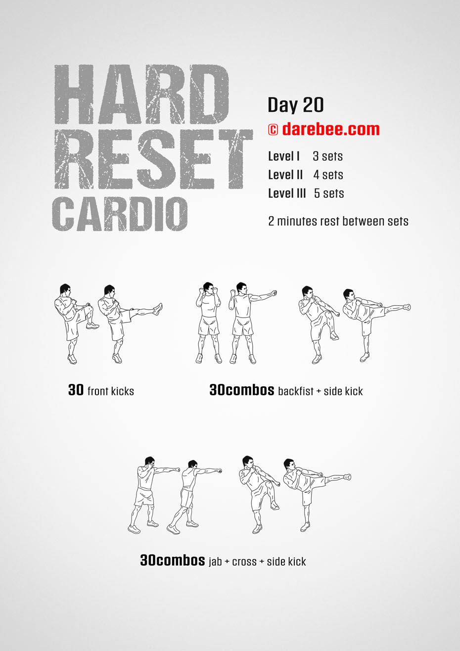 The Hard Reset Cardio - Fitness Program by DAREBEE