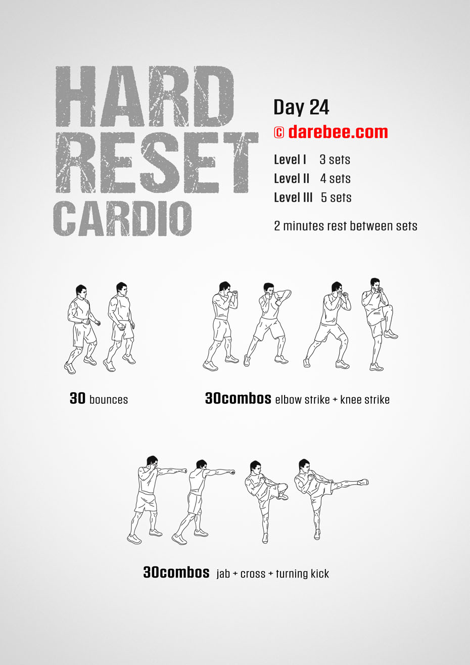 The Hard Reset Cardio - Fitness Program by DAREBEE