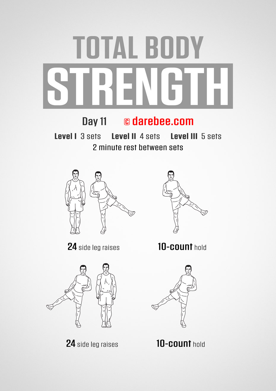 Total Body Strength 30 Day Program by DAREBEE