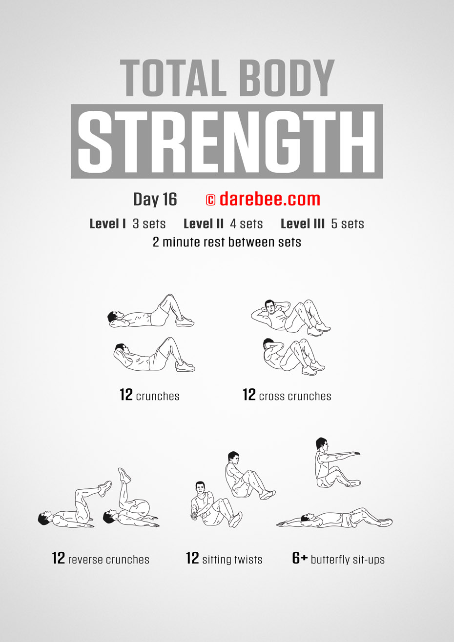 Total Body Strength 30 Day Program by DAREBEE