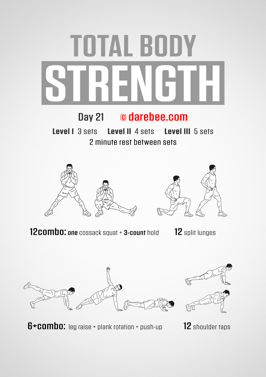 Total Body Strength 30 Day Program by DAREBEE