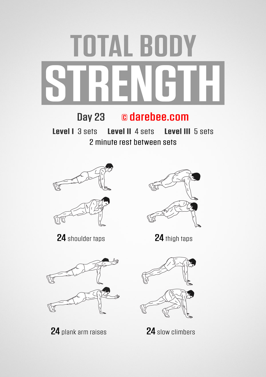 Total Body Strength 30 Day Program by DAREBEE