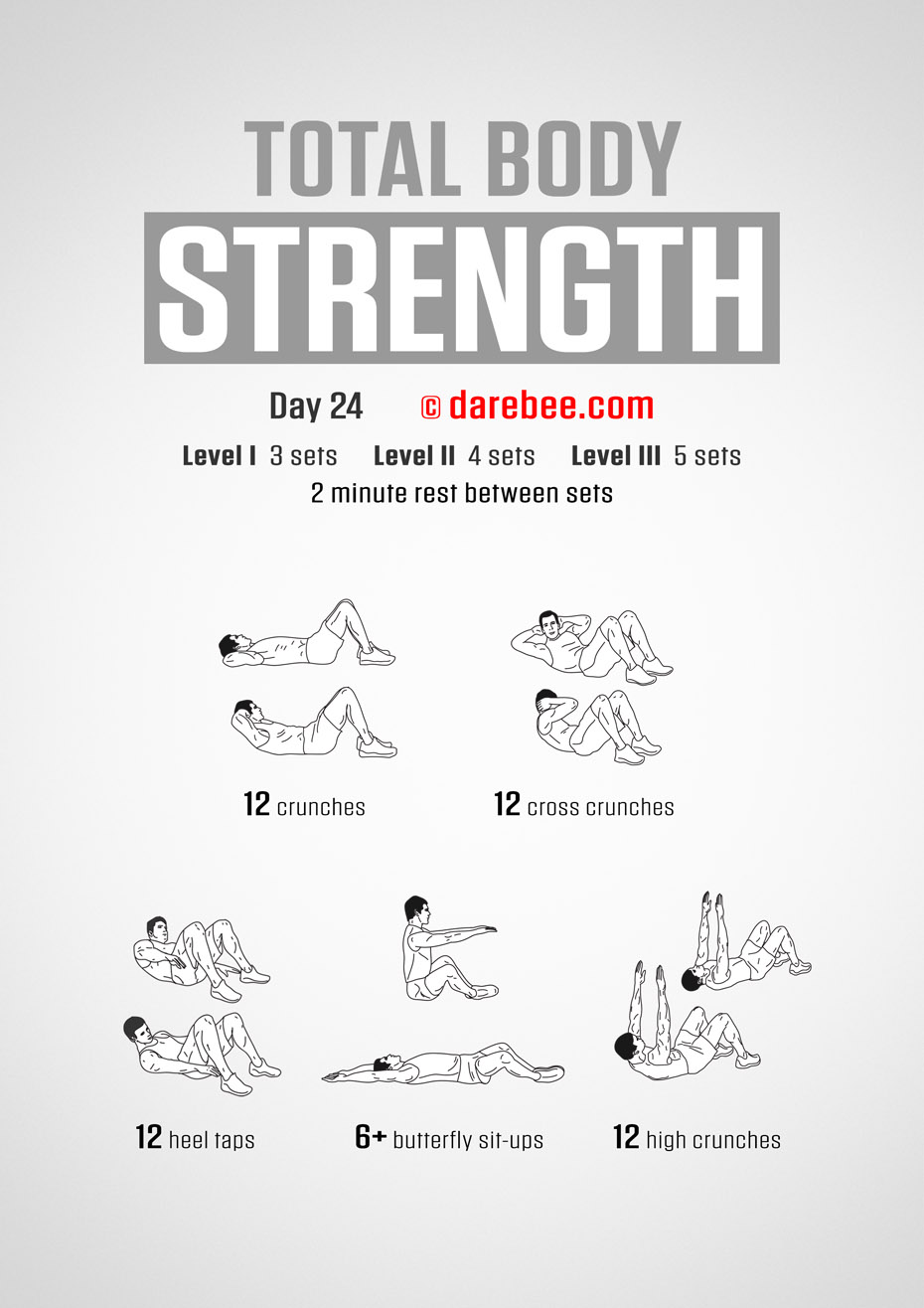 Total Body Strength 30 Day Program by DAREBEE