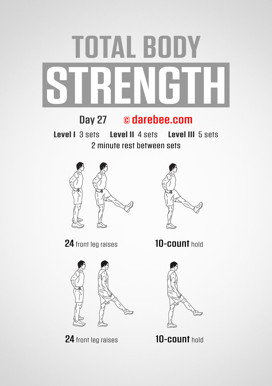 Total Body Strength 30 Day Program by DAREBEE