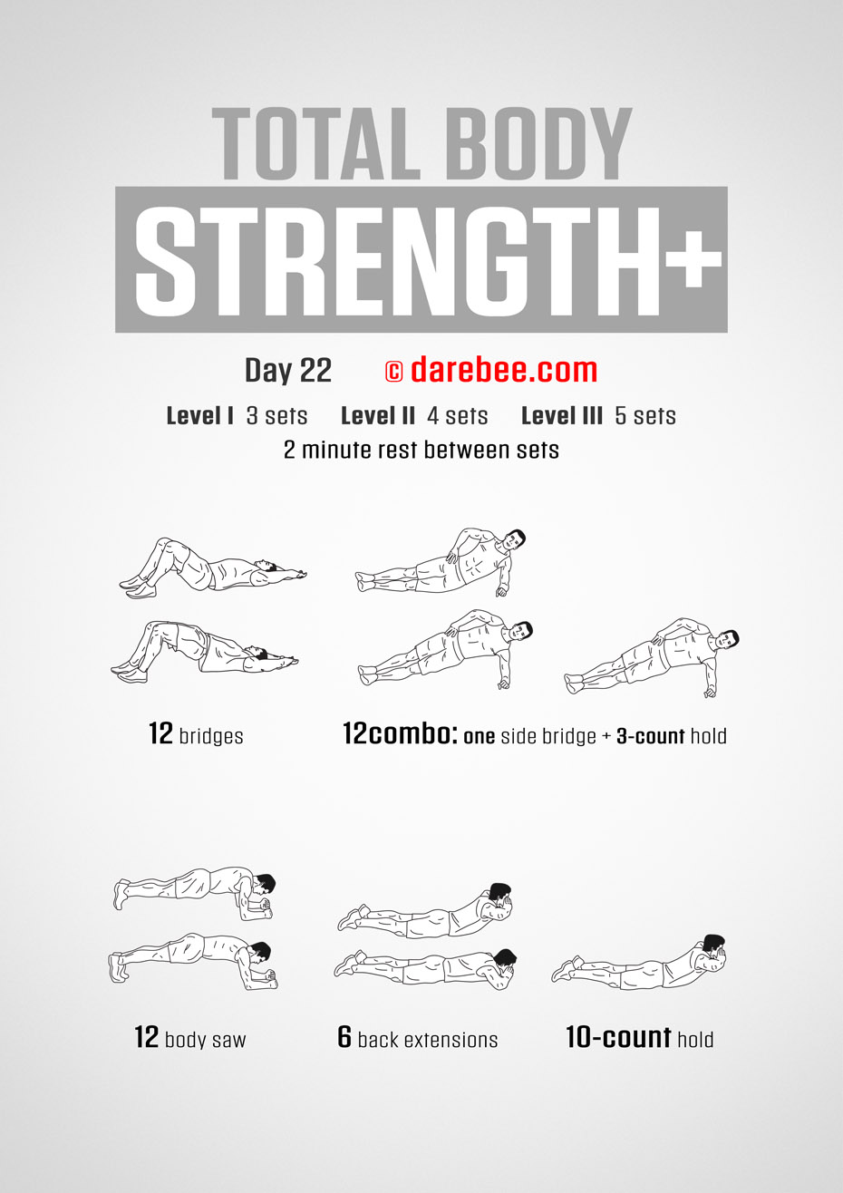 Total Body Strength Plus 30 Day Program by DAREBEE