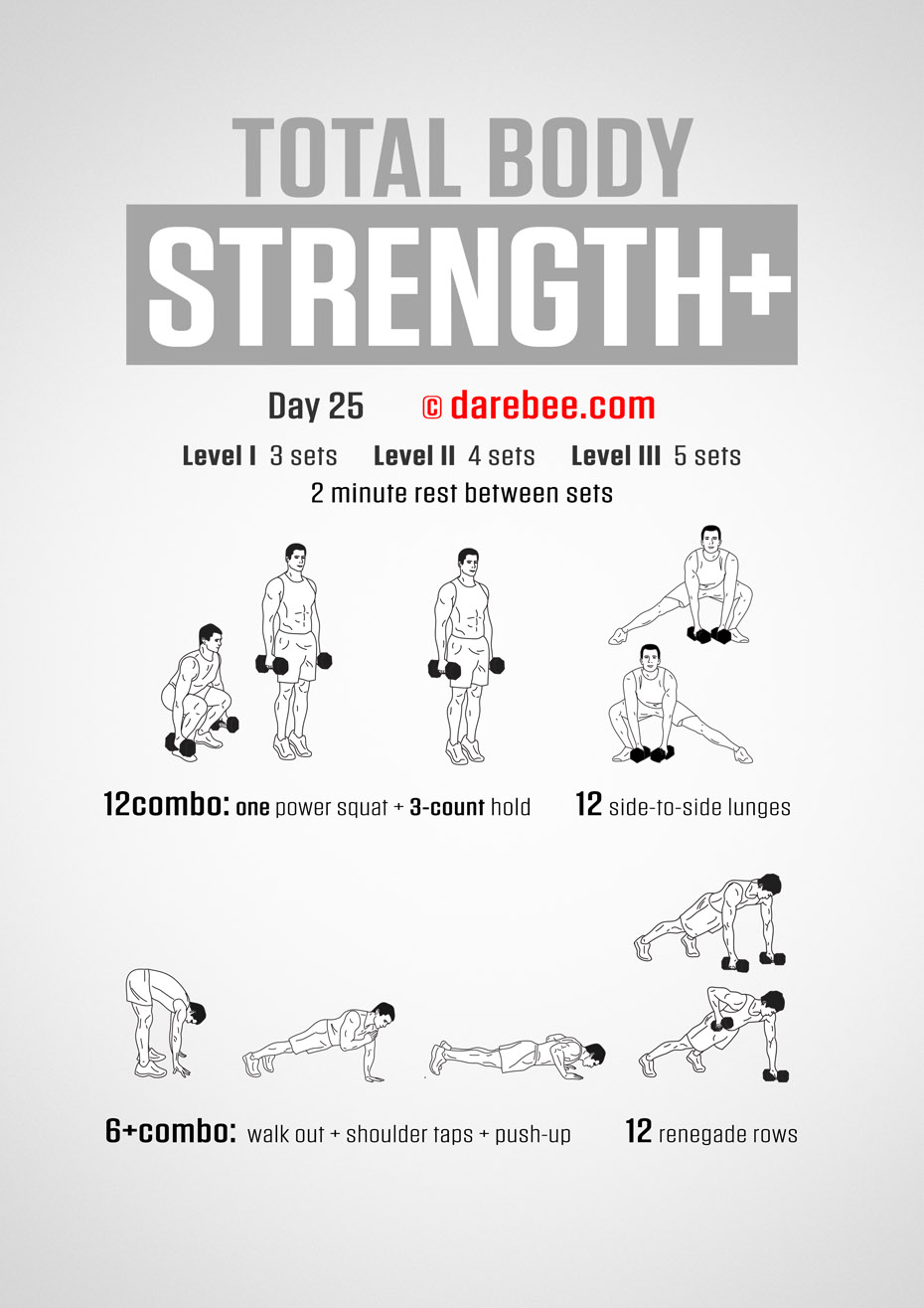 Total Body Strength Plus 30 Day Program by DAREBEE