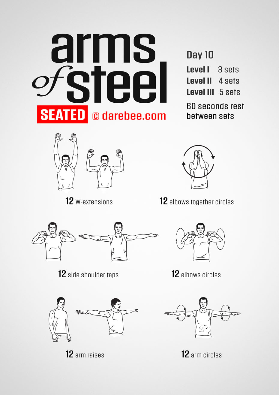 Arms of Steel Seated - Upperbody Program by DAREBEE