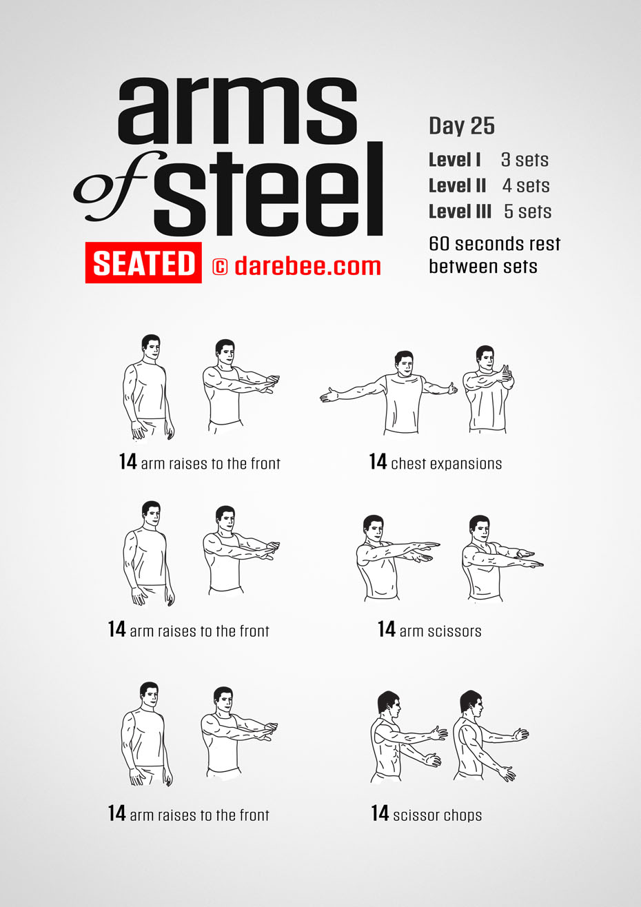 Arms of Steel Seated - Upperbody Program by DAREBEE