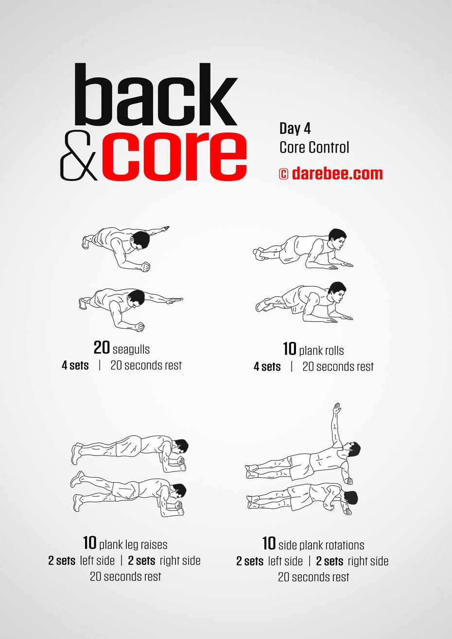 Back and Core - 30 Day Program by DAREBEE