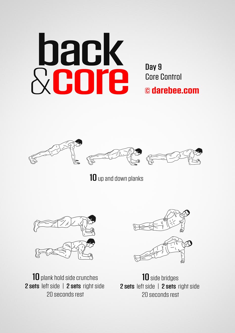 Back and Core - 30 Day Program by DAREBEE