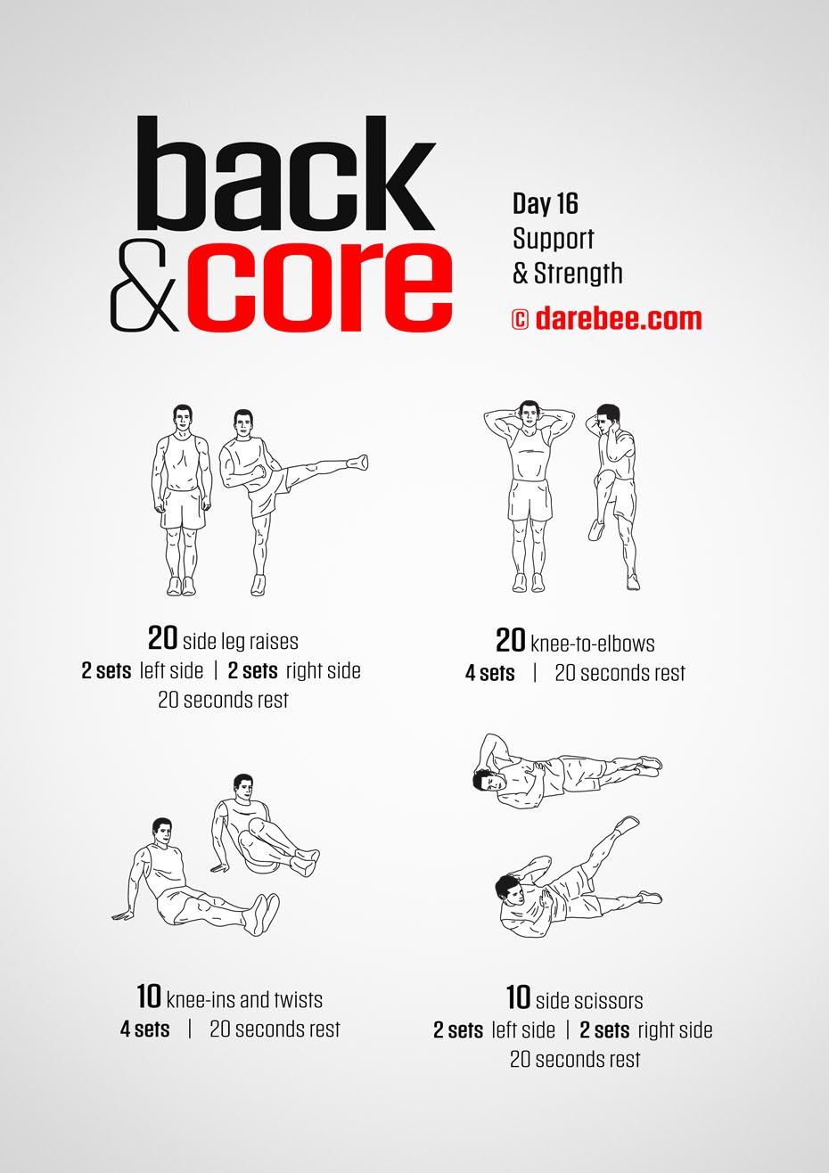 Back and Core - 30 Day Program by DAREBEE