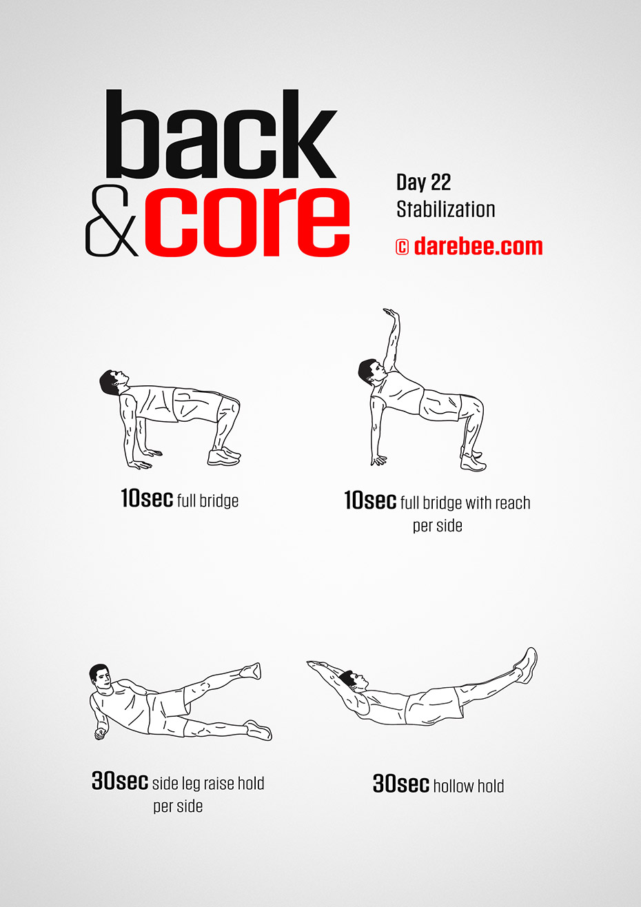 Back and Core - 30 Day Program by DAREBEE