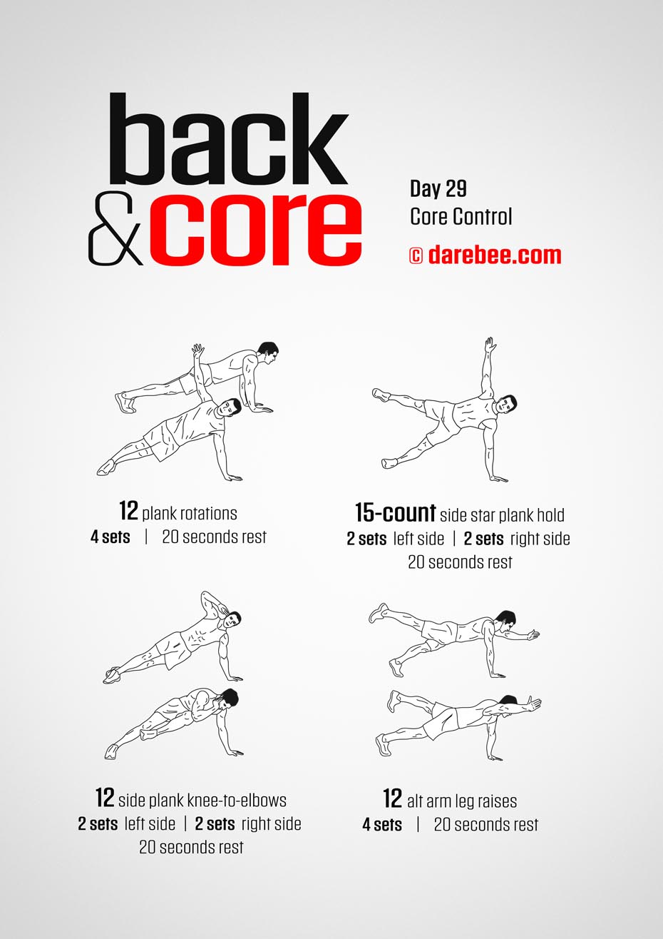 Back and Core - 30 Day Program by DAREBEE