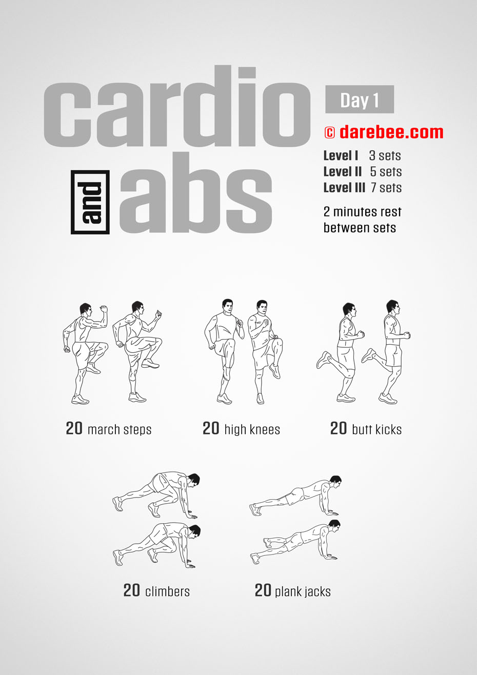 Cardio And Abs Program by DAREBEE