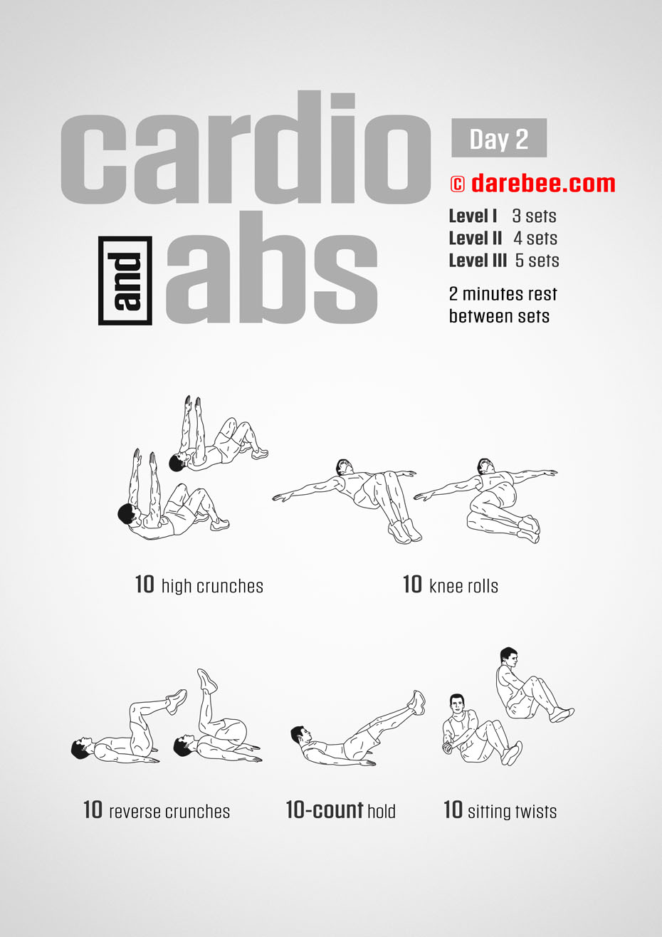 Cardio And Abs Program by DAREBEE