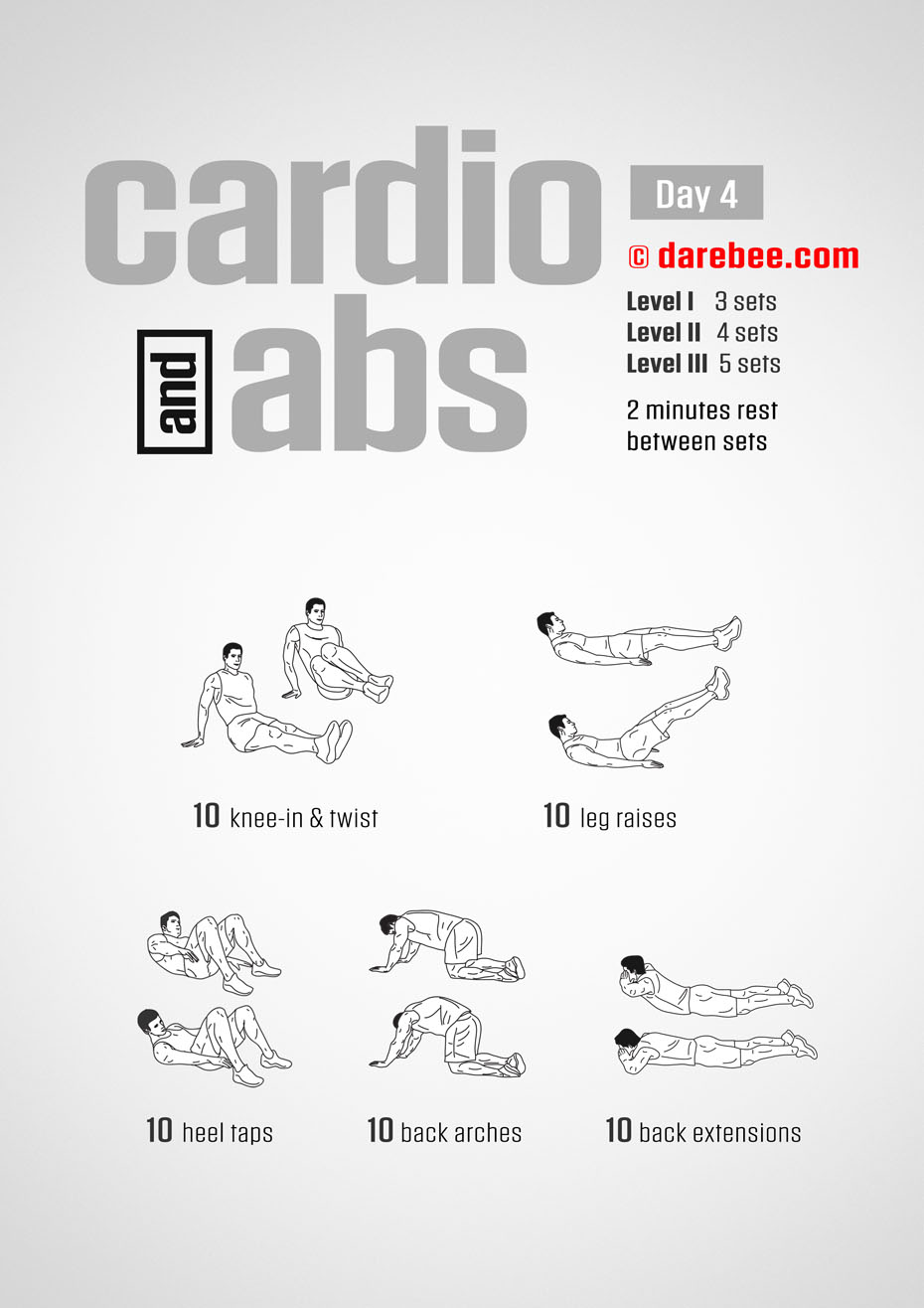 Cardio And Abs Program by DAREBEE