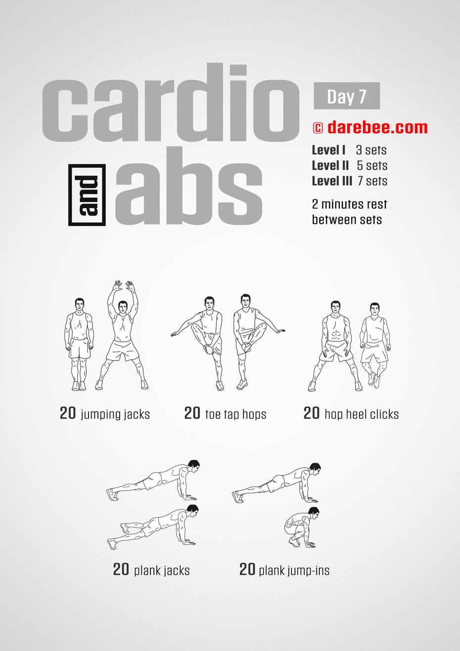 Cardio And Abs Program by DAREBEE