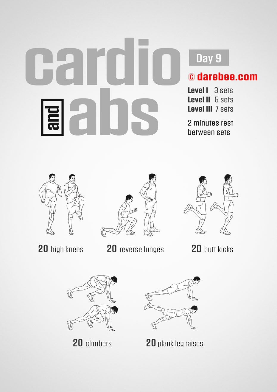 Cardio And Abs Program by DAREBEE