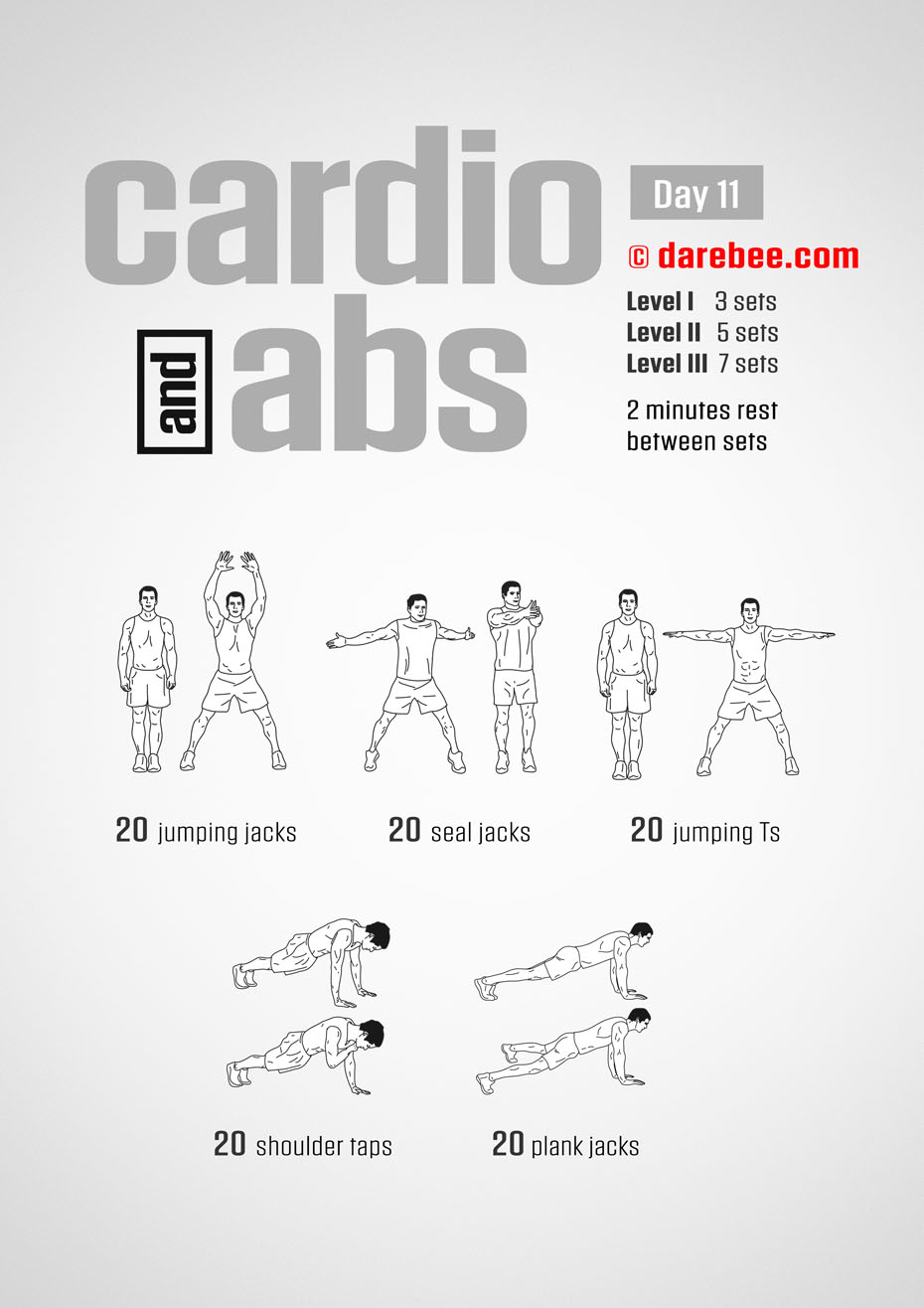 Cardio And Abs Program by DAREBEE