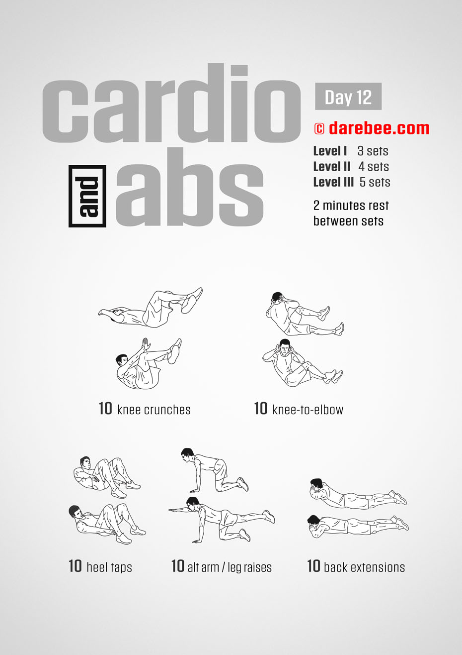 Cardio And Abs Program by DAREBEE