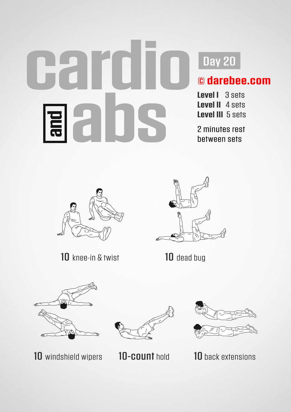 Cardio And Abs Program by DAREBEE