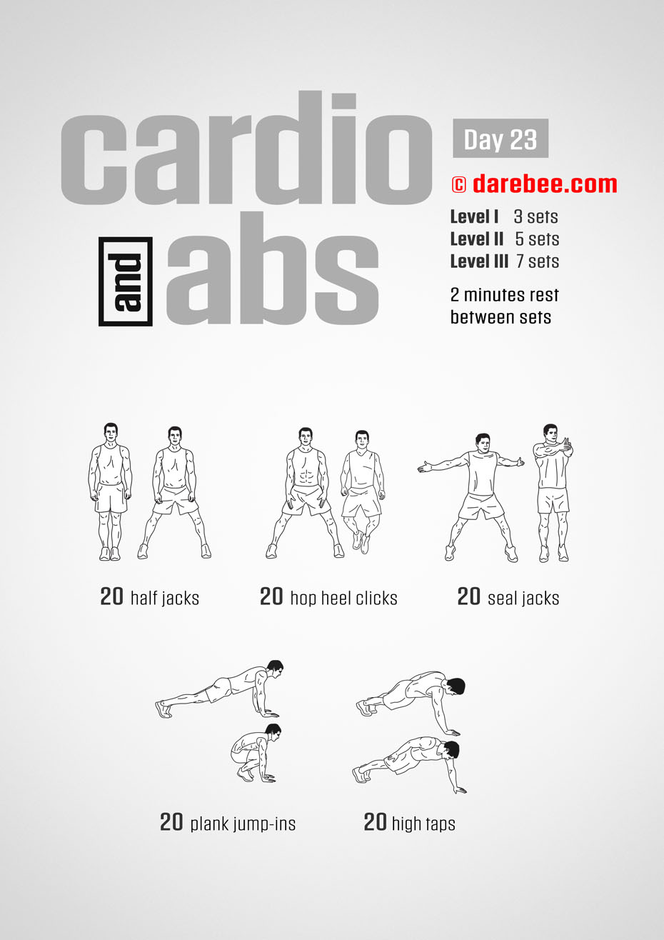 Cardio And Abs Program by DAREBEE