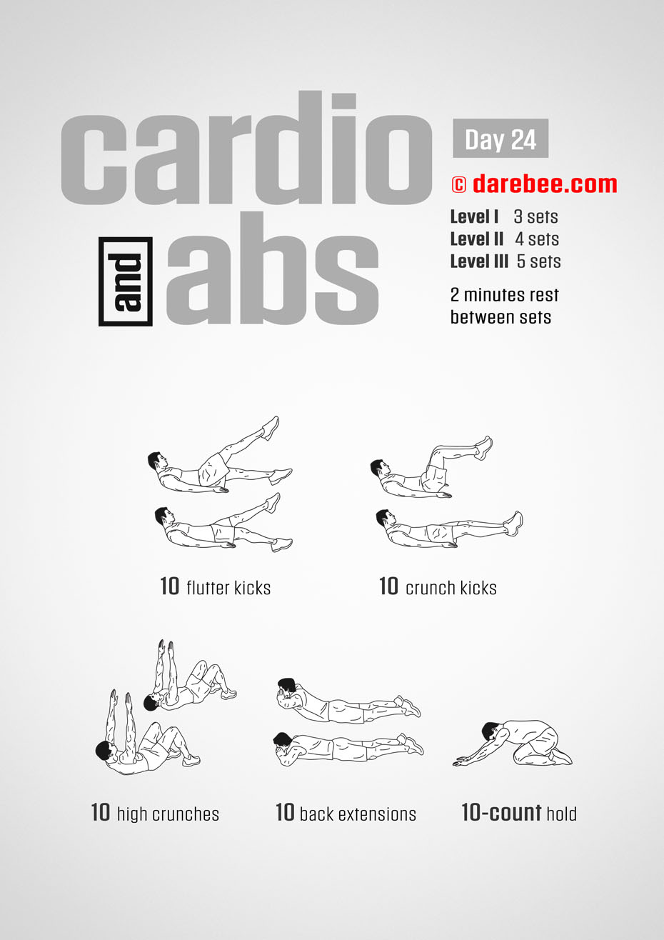 Cardio And Abs Program by DAREBEE