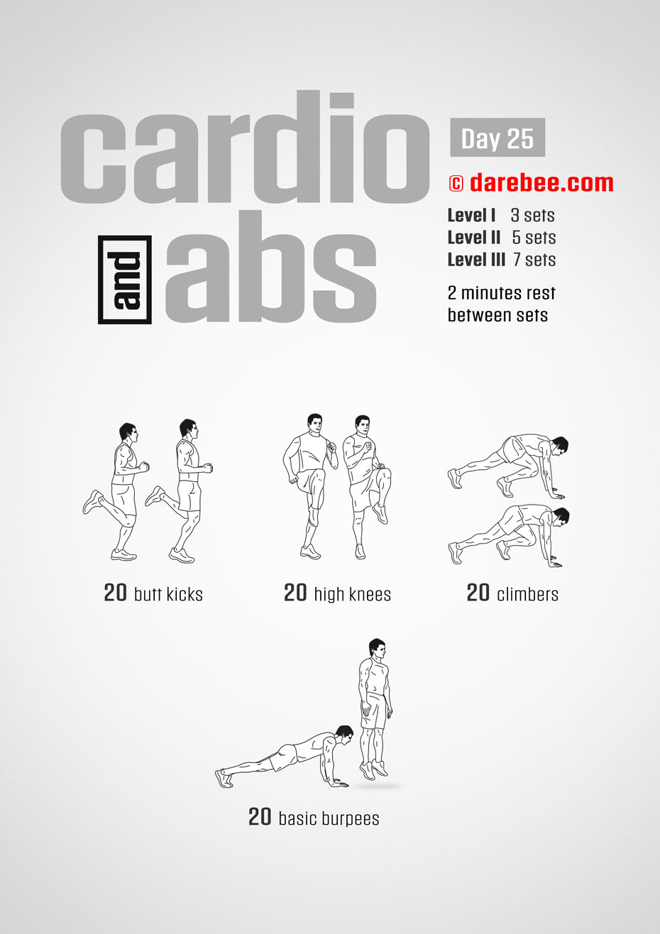 Cardio And Abs Program by DAREBEE