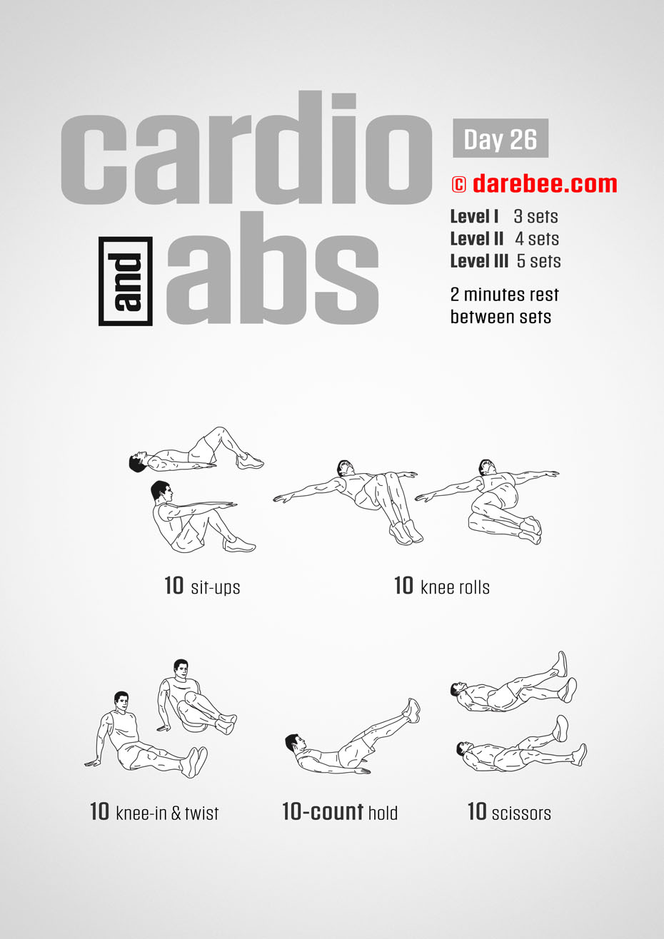 Cardio And Abs Program by DAREBEE