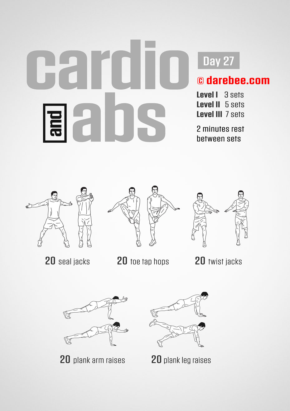 Cardio And Abs Program by DAREBEE