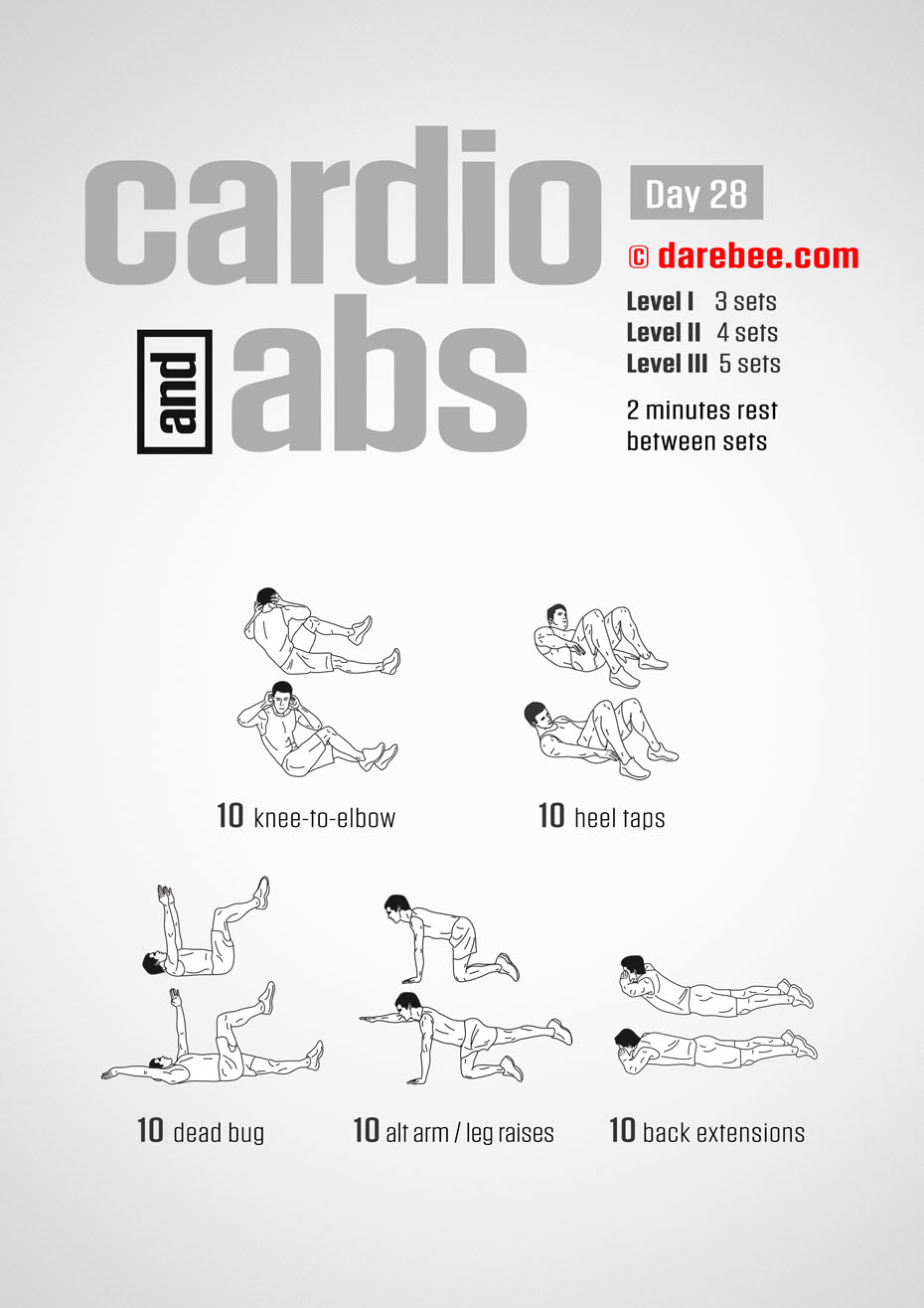 Cardio And Abs Program by DAREBEE