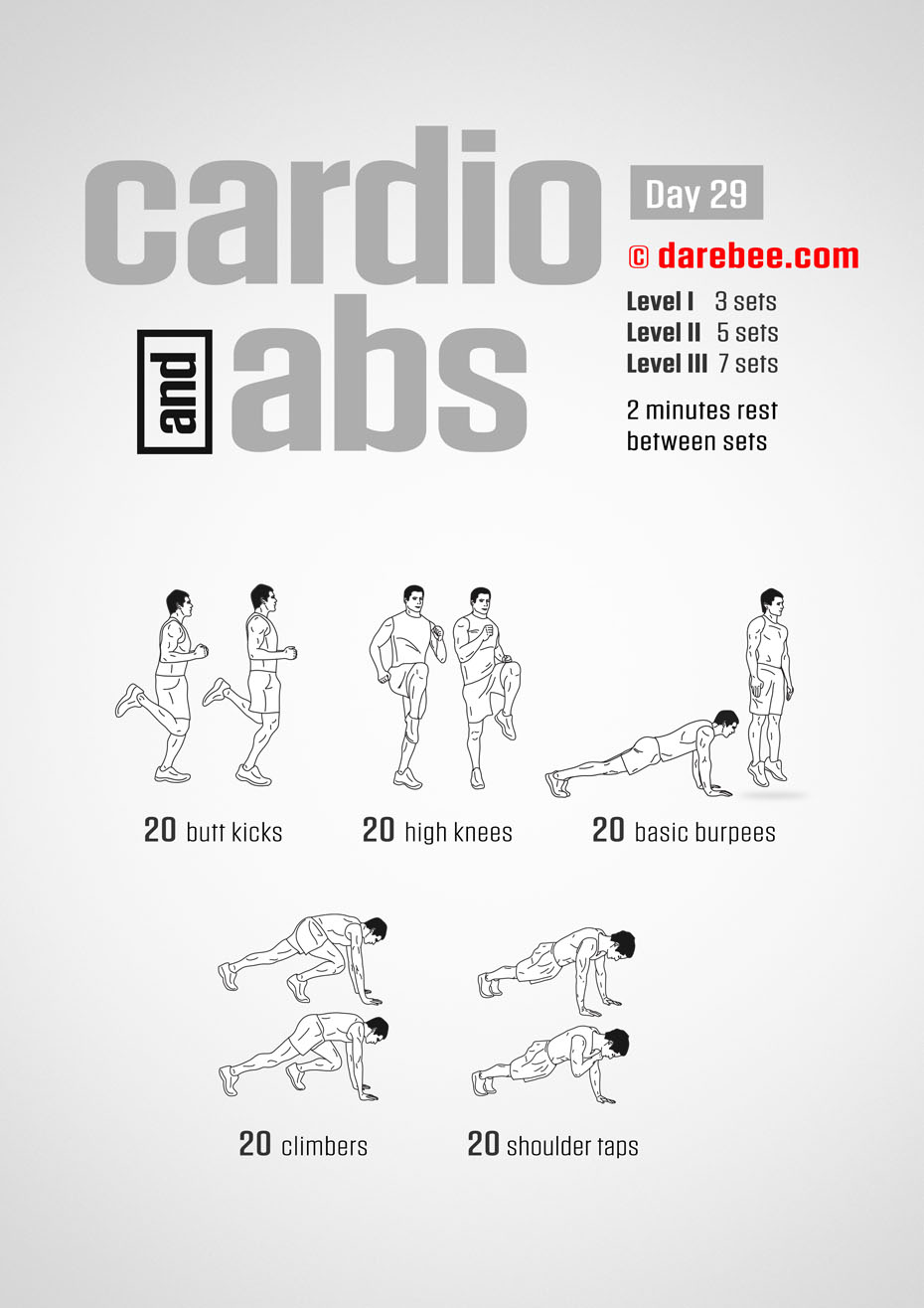 Cardio And Abs Program by DAREBEE