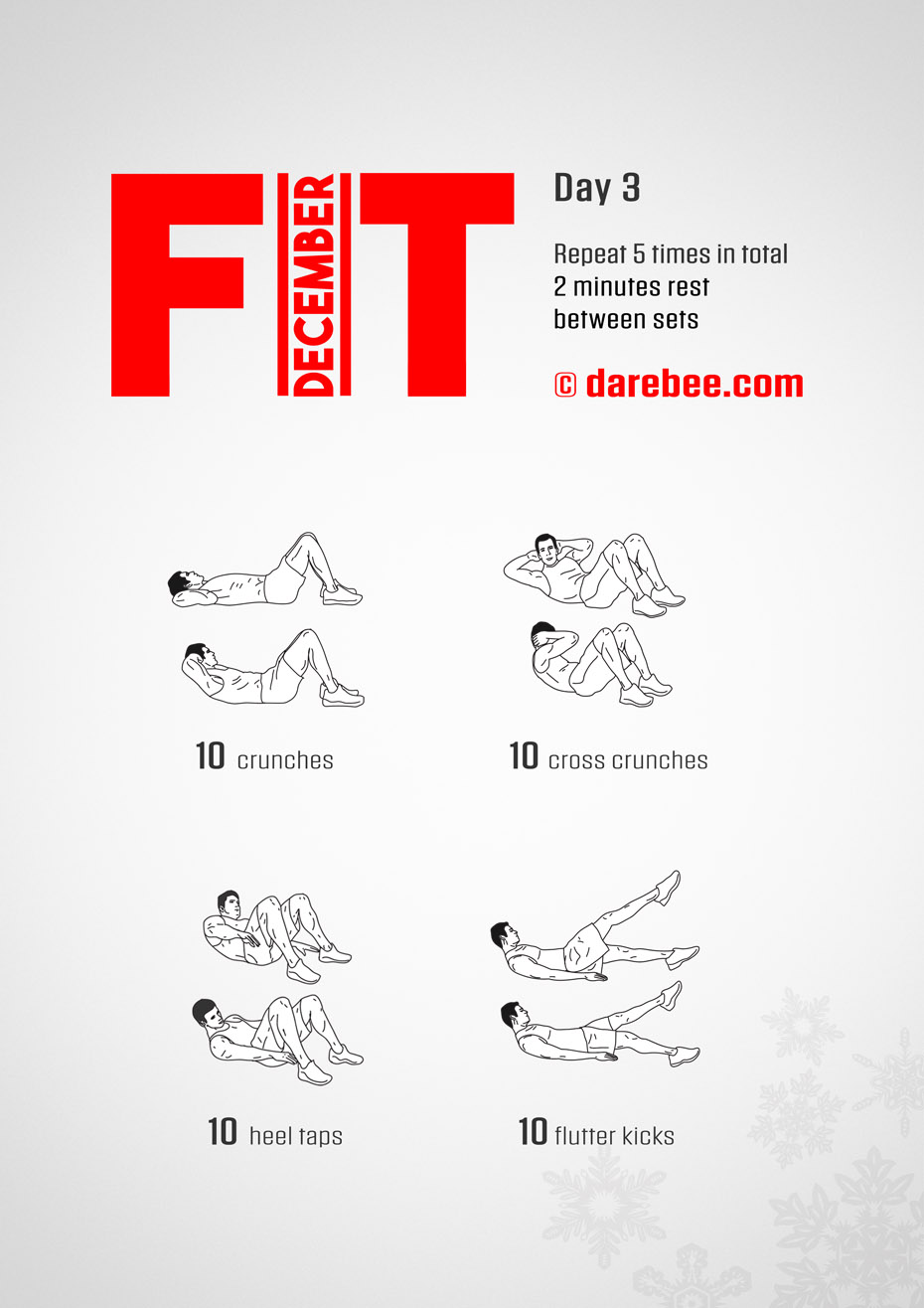 December Fitness Program by DAREBEE