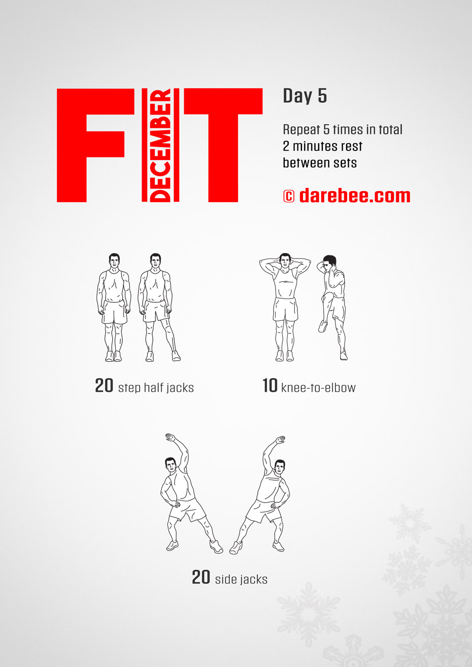 December Fitness Program by DAREBEE