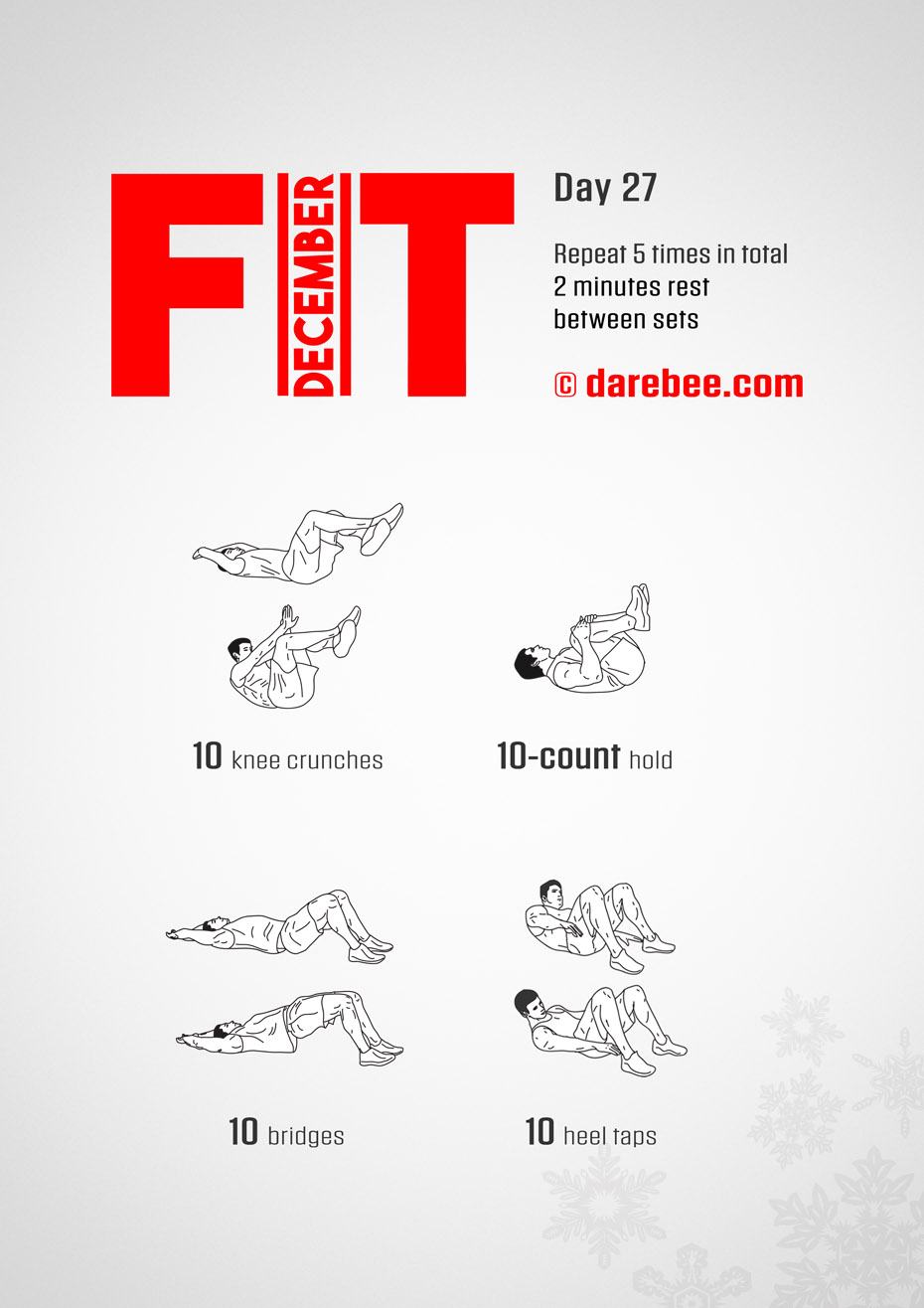 December Fitness Program by DAREBEE