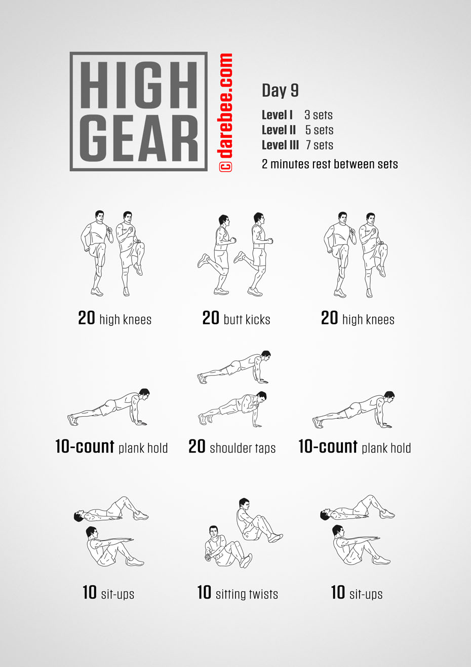 High Gear - 30 Day High Impact Bodyweight Program