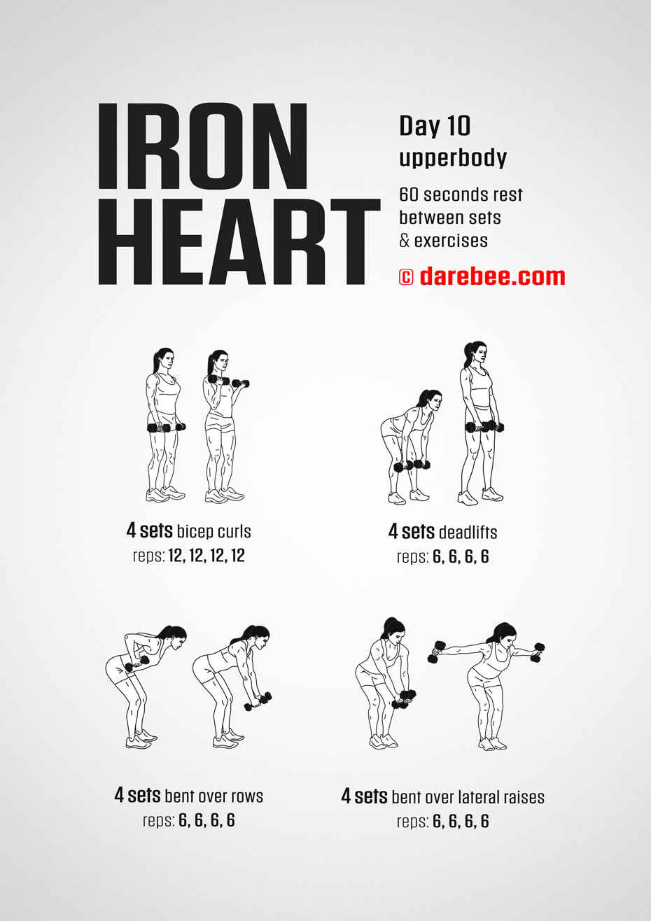 Ironheart - 30 Day Muscle Definition Dumbbell Program by DAREBEE