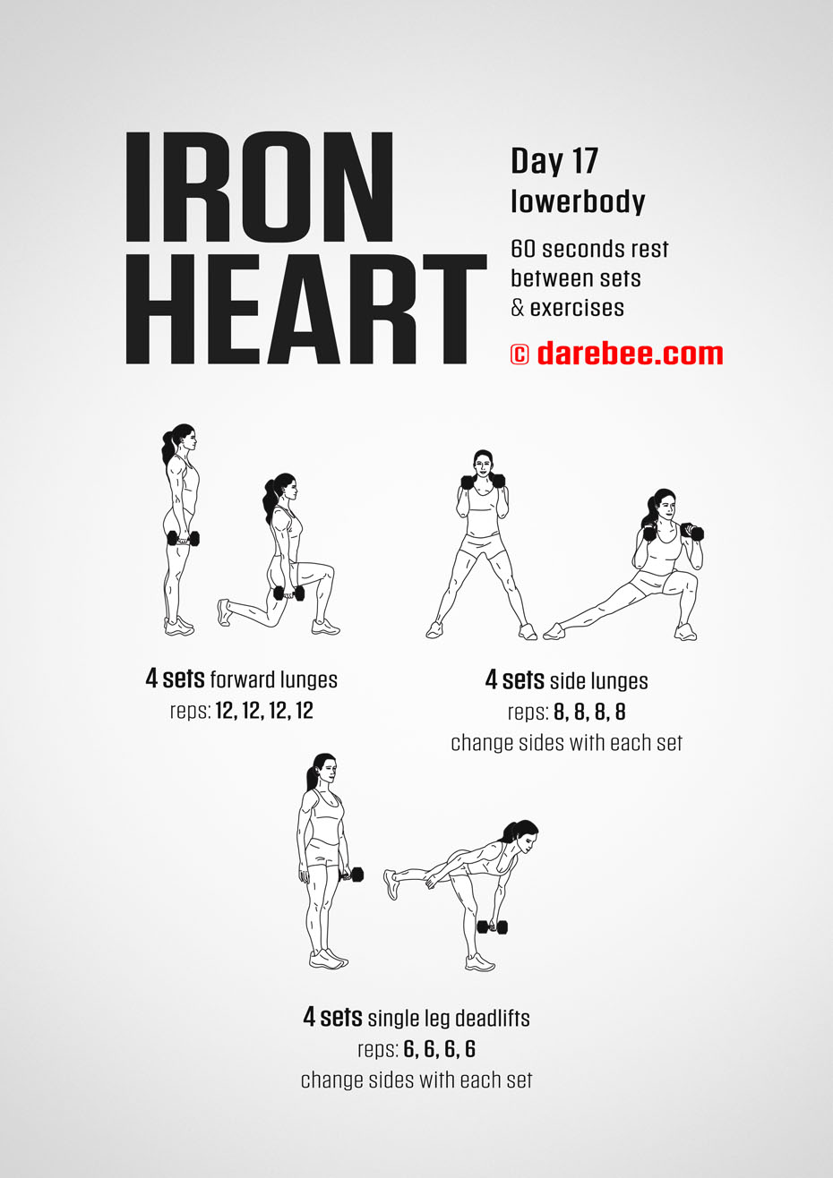 Ironheart - 30 Day Muscle Definition Dumbbell Program by DAREBEE