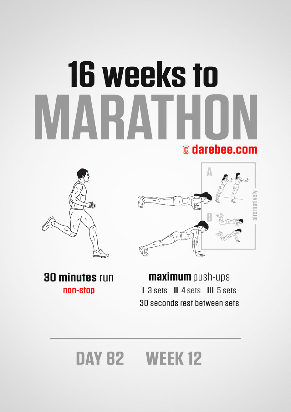 Marathon Training Program by DAREBEE