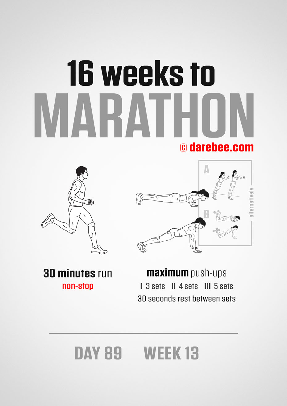 Marathon Training Program by DAREBEE