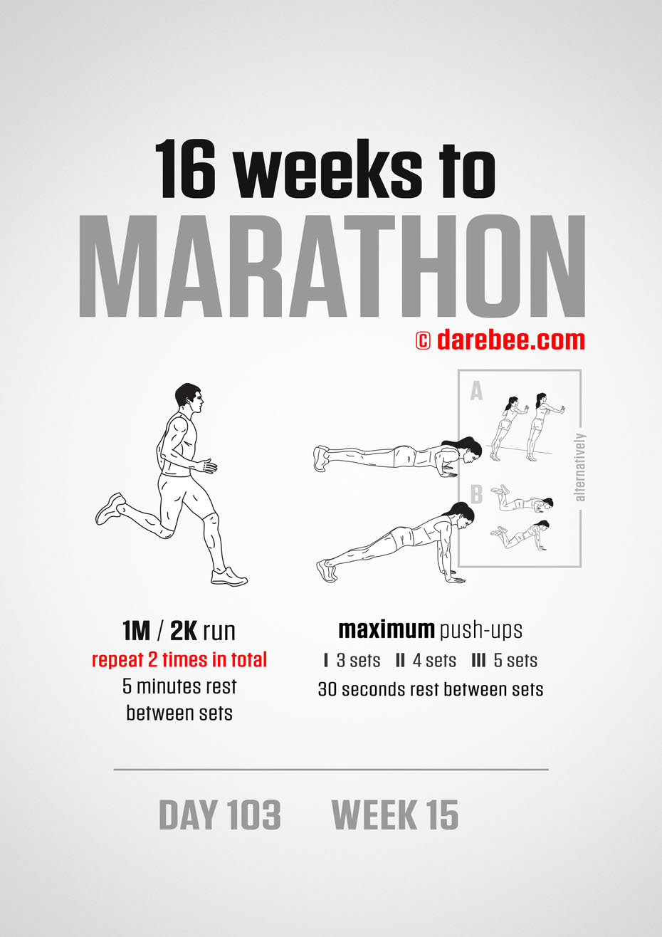 Marathon Training Program by DAREBEE