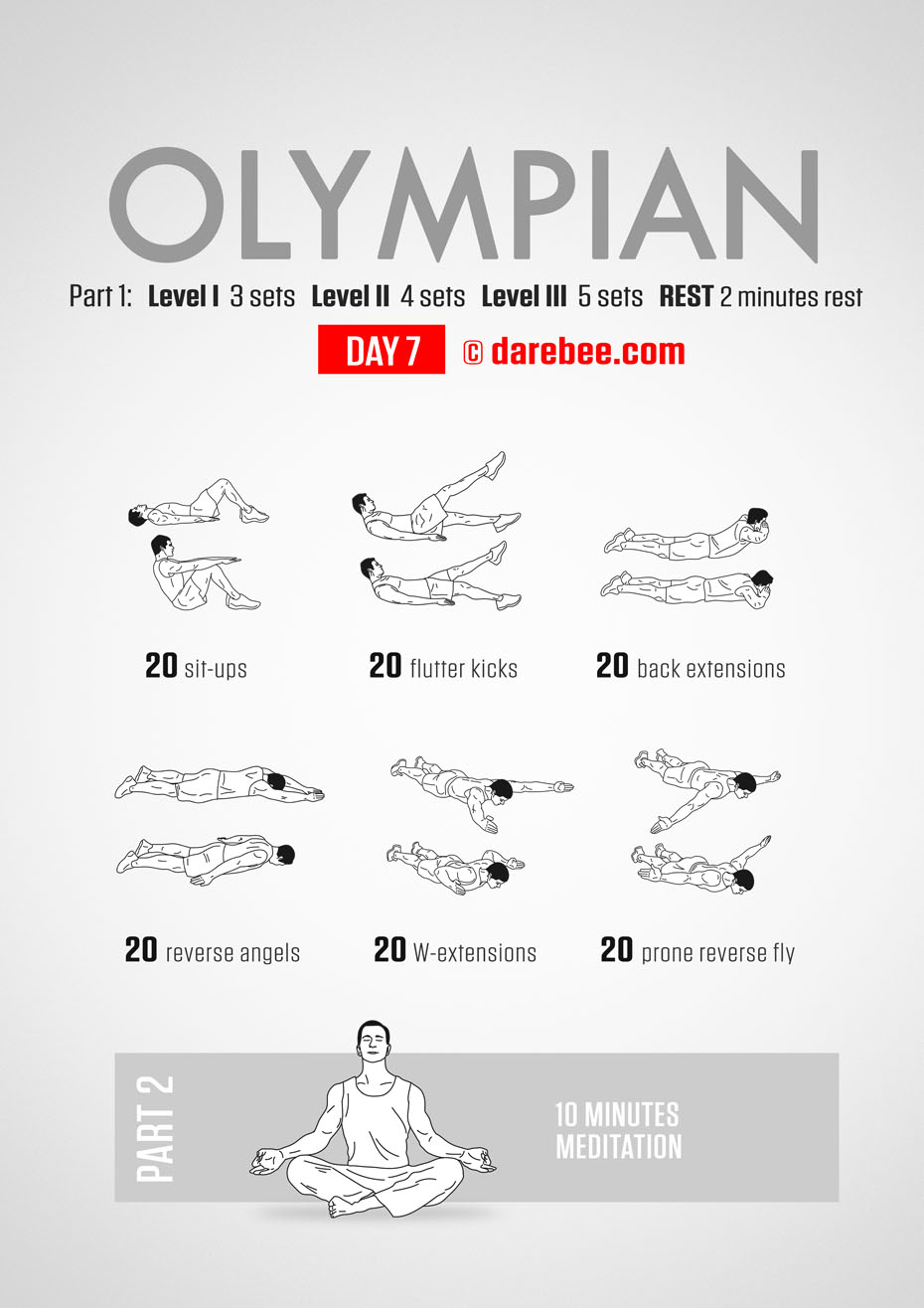 The Olympian - No-Equipment Fitness Program by DAREBEE