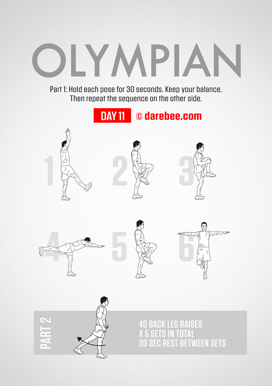 The Olympian - No-Equipment Fitness Program by DAREBEE